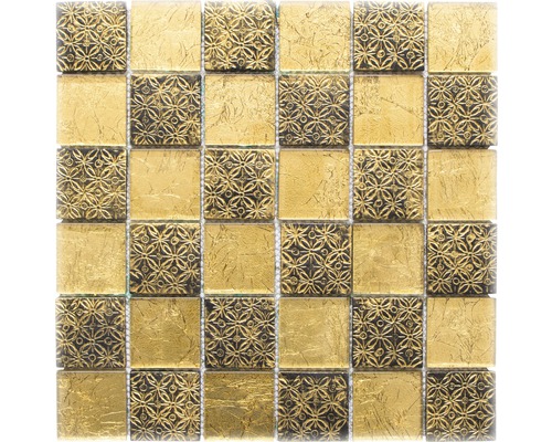Glasmozaïek XCM 8OP7 30x30 cm goud