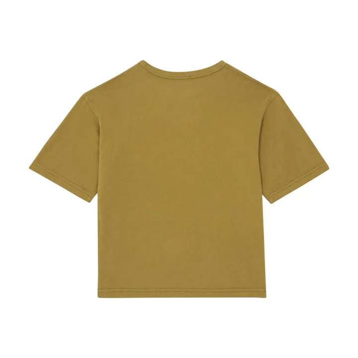 SMALLABLE BASICS T shirt Garçon Manche Courte Coton Bio | Vert olive
