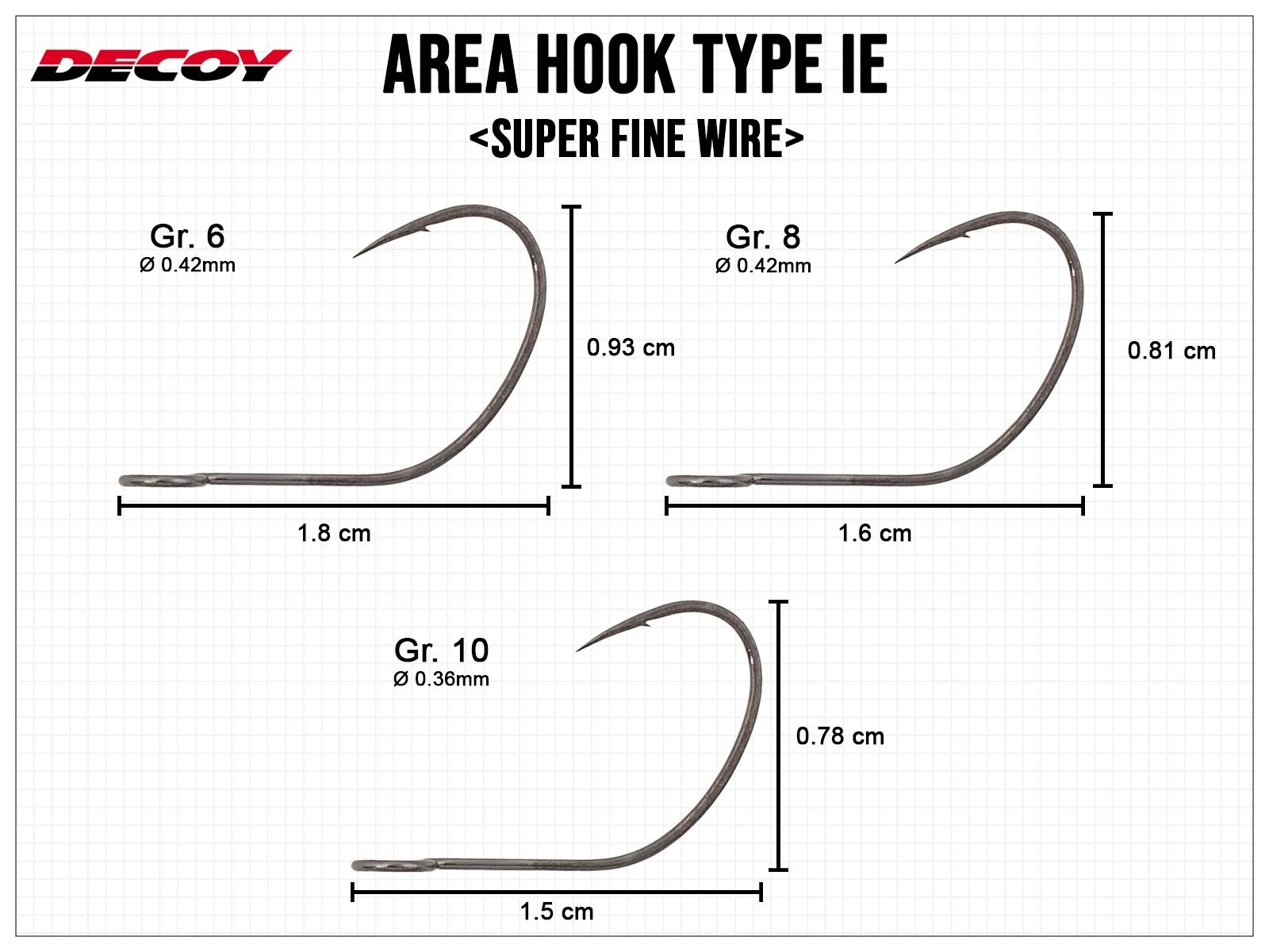 Area Hook Type IE - Gr. 8(DECOY)