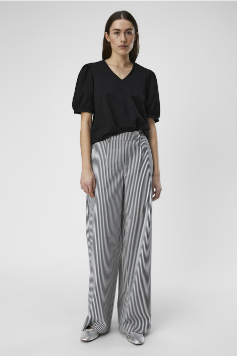Object zwarte dames blouse