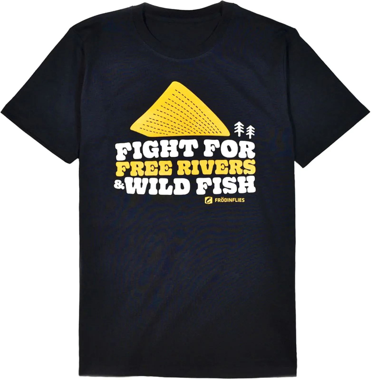 Frodin Flies Free Rivers & Wild Fish Hw T-Shirt Black Black