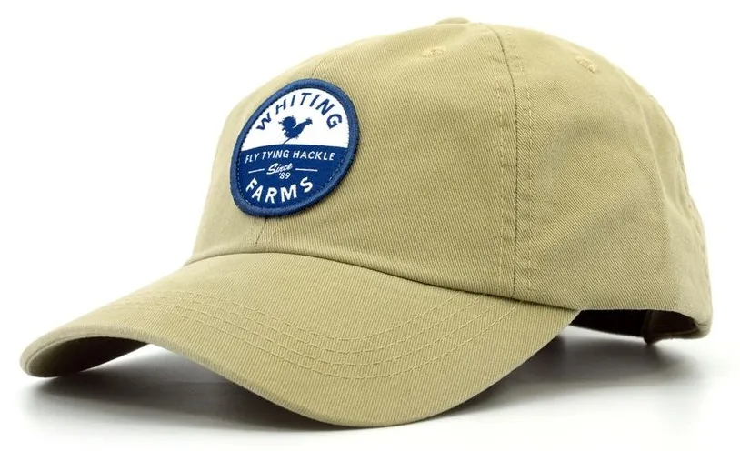 Whiting Whiting Farms Twill Cap Vintage Khaki Bomull Caps Med Whiting Logo I Front Nimbus Cloud/white