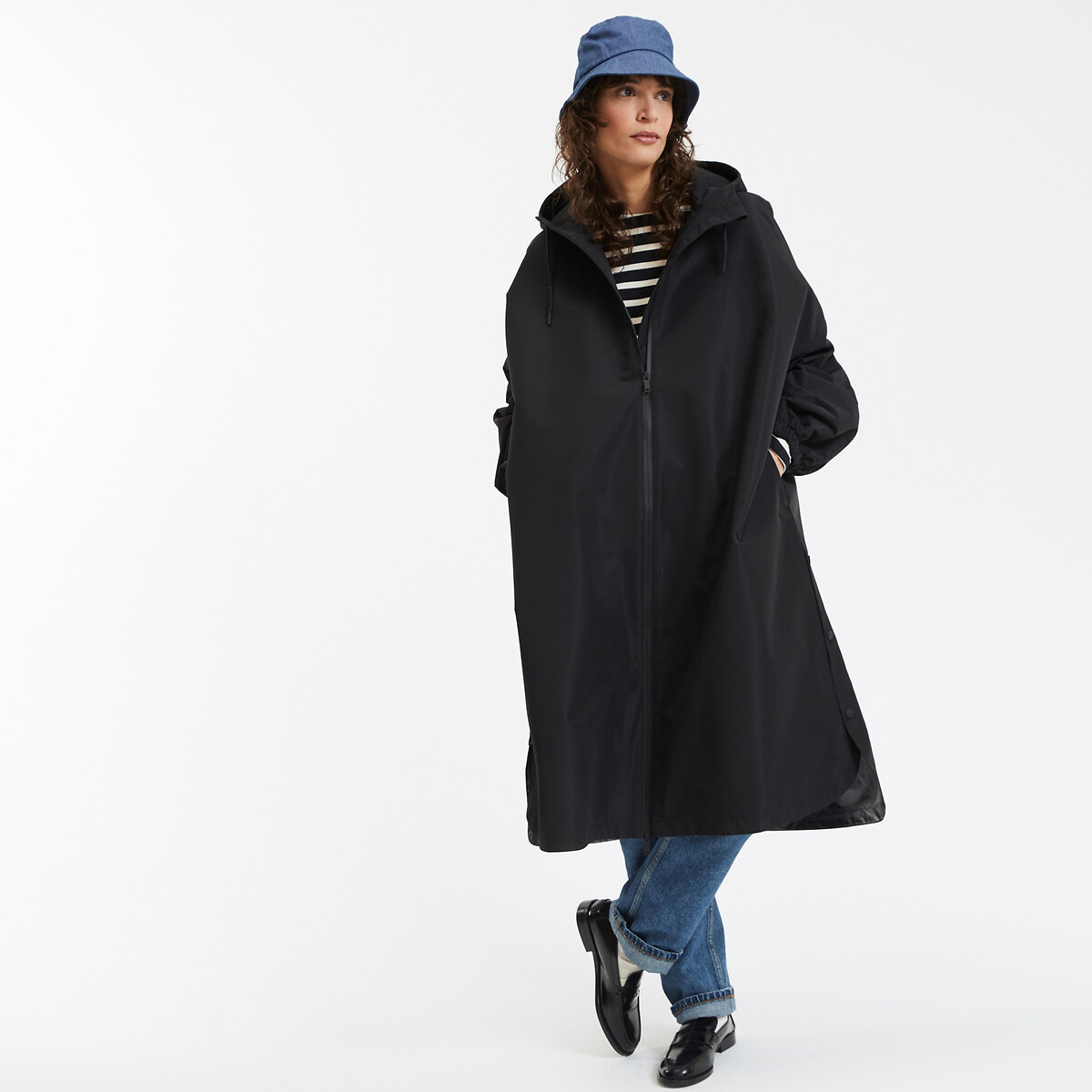 COLEÇÕES LA REDOUTE<br>Jaqueta corta-vento oversized com capuz