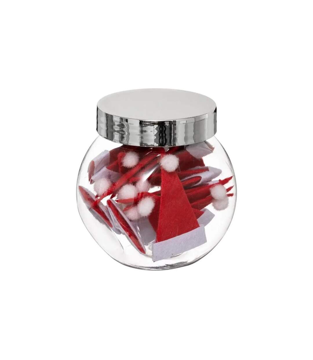 Lot de 18 Bonnets de Noël Bocal 7cm Rouge