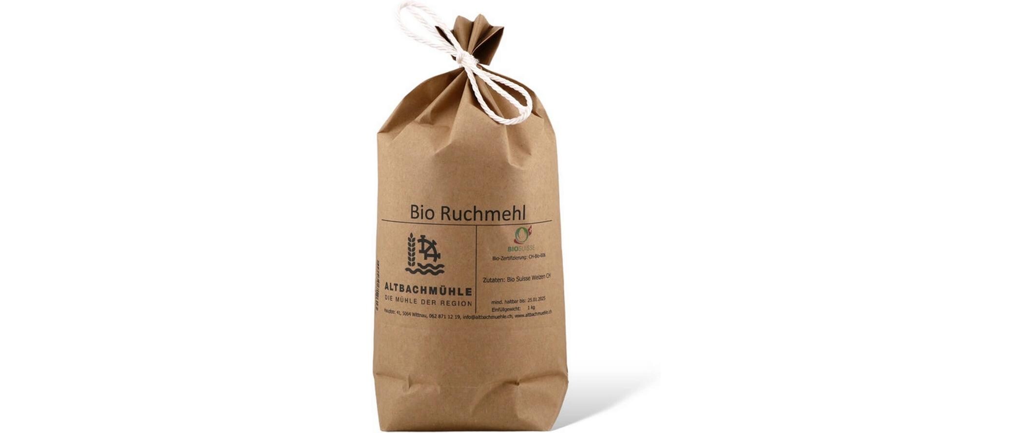 Ruchmehl Bio Suisse 1 kgHochwertiges Mehl Typ 1150 aus der Schweiz