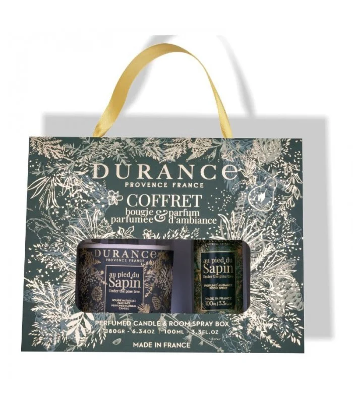 Coffret Bougie et Parfum d'Ambiance Au Pied du Sapin 100 ml /180 gr