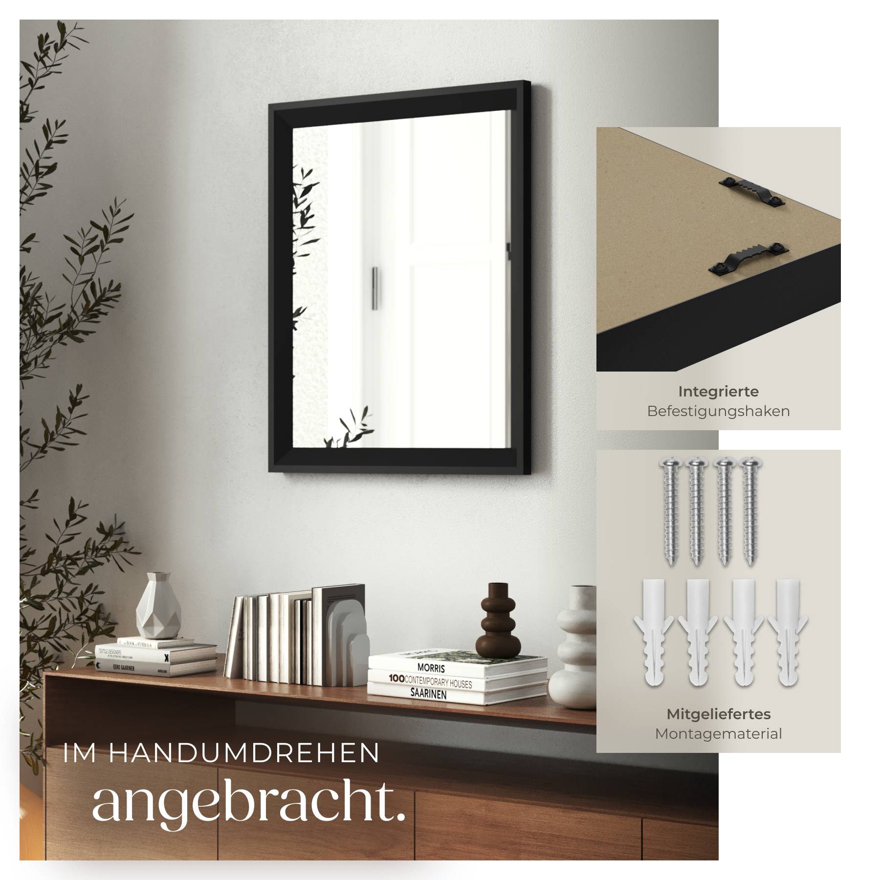 Rechteckiger Wandspiegel Elina
