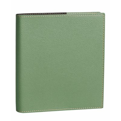 Agenda Club Executif avec répertoire - 1 semaine sur 2 pages - 16 x 16 cm - sauge - Quo Vadis