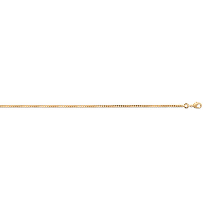 Chaine Mixte - Plaqué Or - Chaîne gourmette - Largeur : 2,1 mm - Longueur : 60 cm