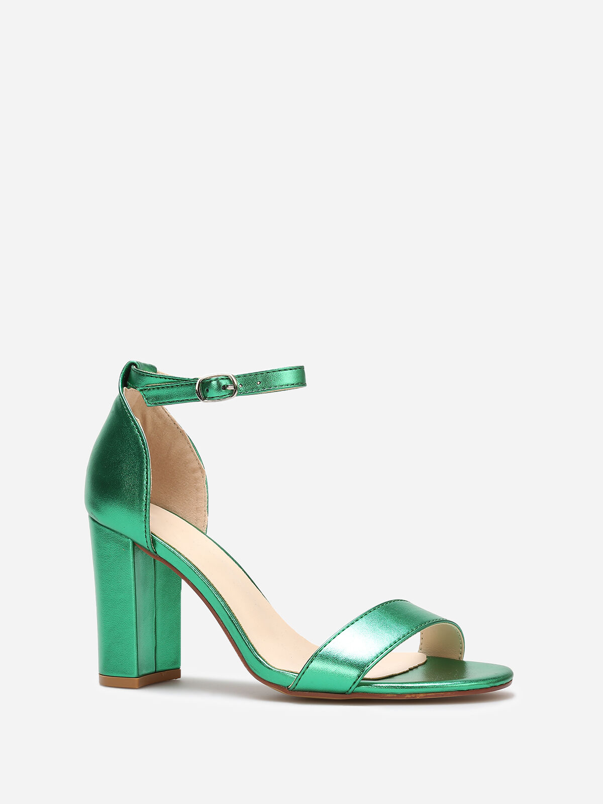 Sandales en simili à effet irisé- Vert