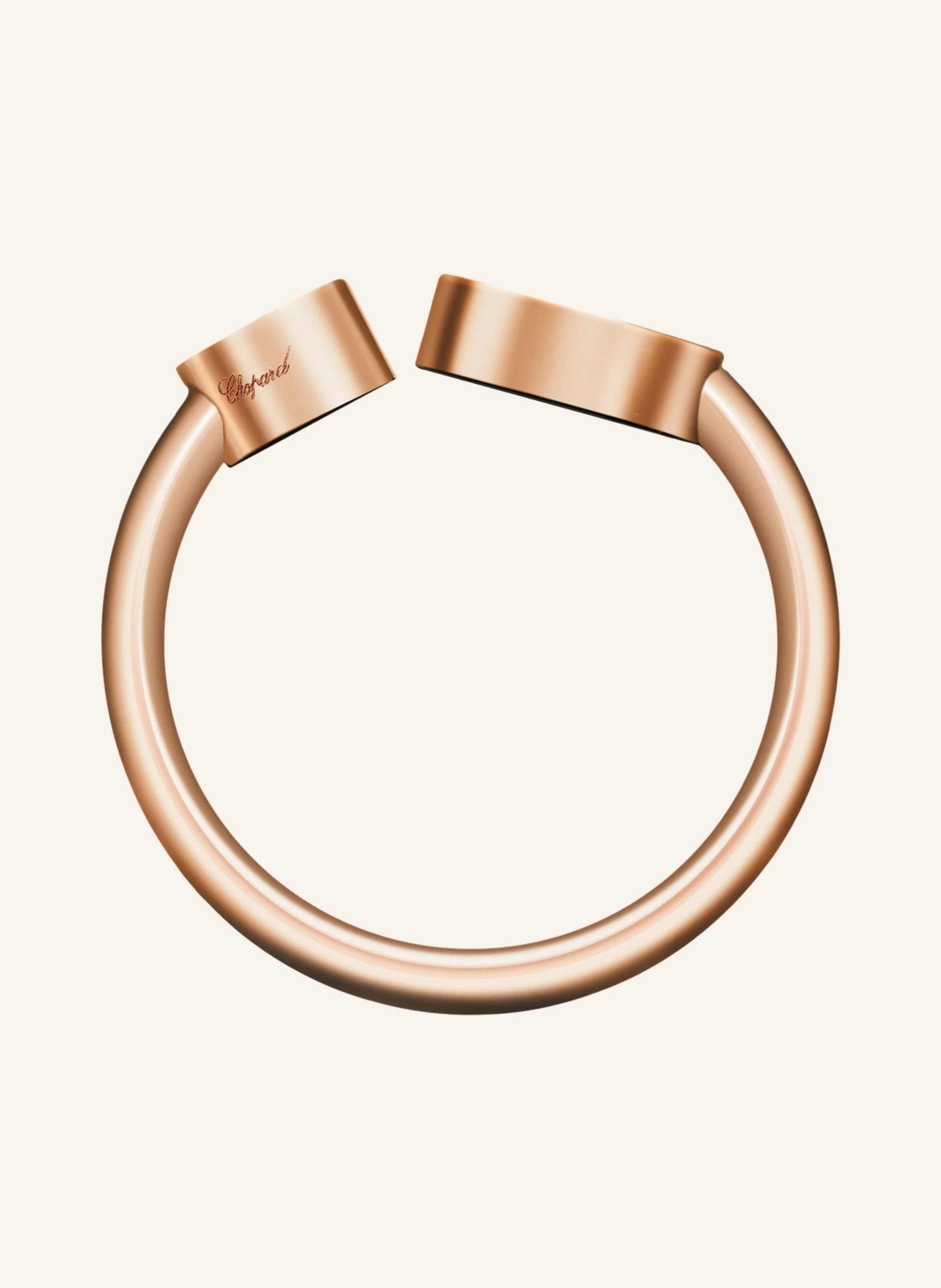 Chopard Ring HAPPY HEARTS Ring aus 18 Karat Roségold, Diamanten und rosa Stein
