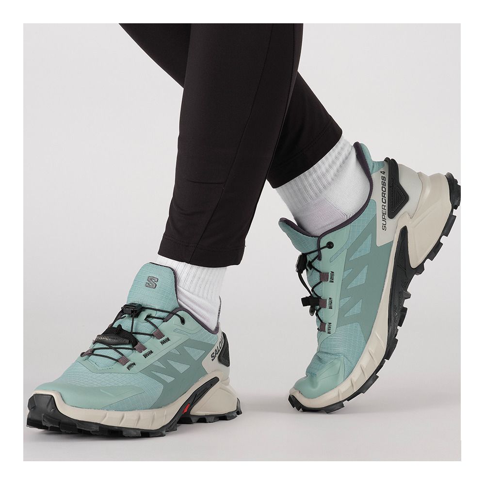 Salomon SUPERCROSS 4 - Chaussures trail Femme aquifer