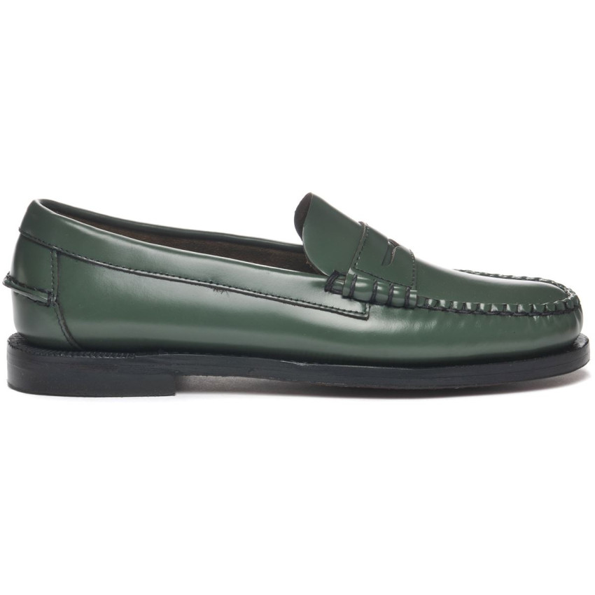 CLASSIC DAN PIGMENT GREEN MOCASSIN-Mocassin pour femme en cuir brossé