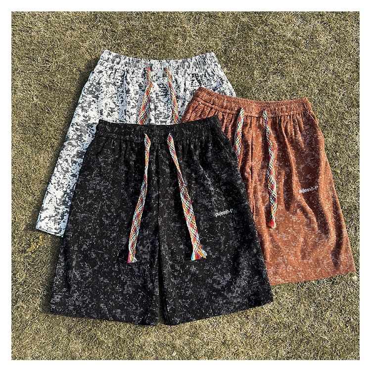 Tiaota - Wijde shorts met trekkoord en tie-dye letters