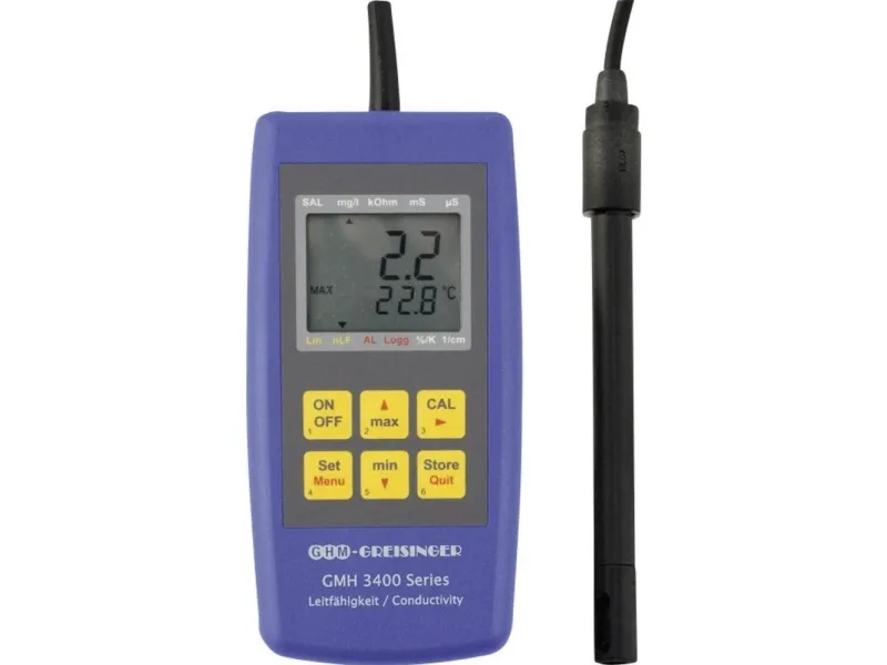 Greisinger GMH 3431 Kombi-måleapparat Opløste dele (TDS), Ledningsevne, Salinitet, Temperatur