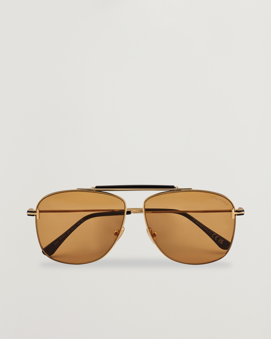 Tom Ford Jaden FT1017 Metal Sunglasses Gold/Brown