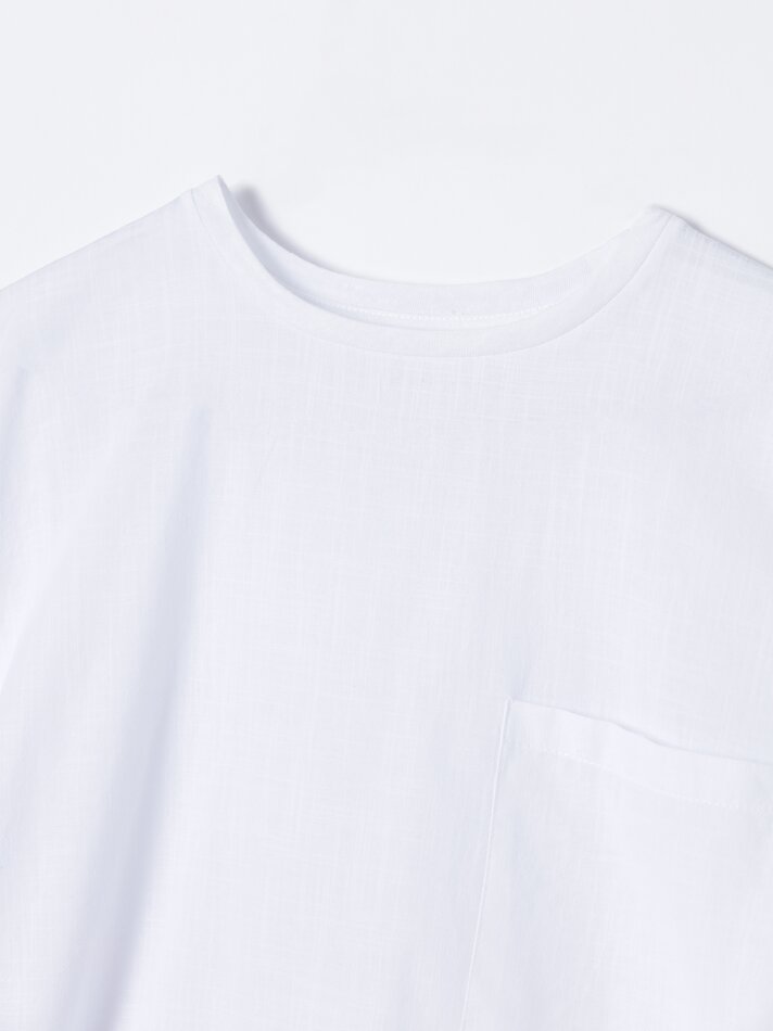Camiseta rústica bicolor - Branca