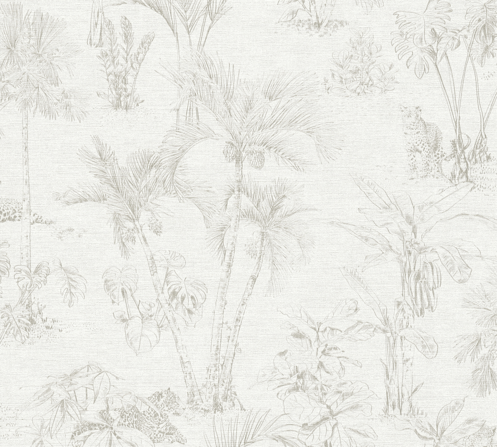 Vliestapete - Blumen - beige-grau - 10 Meter