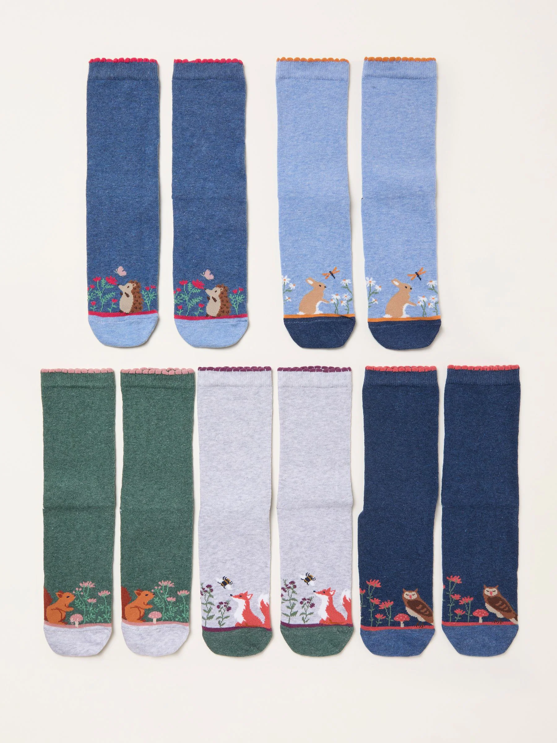 FatFace 5 Pairs of Woodland Socks