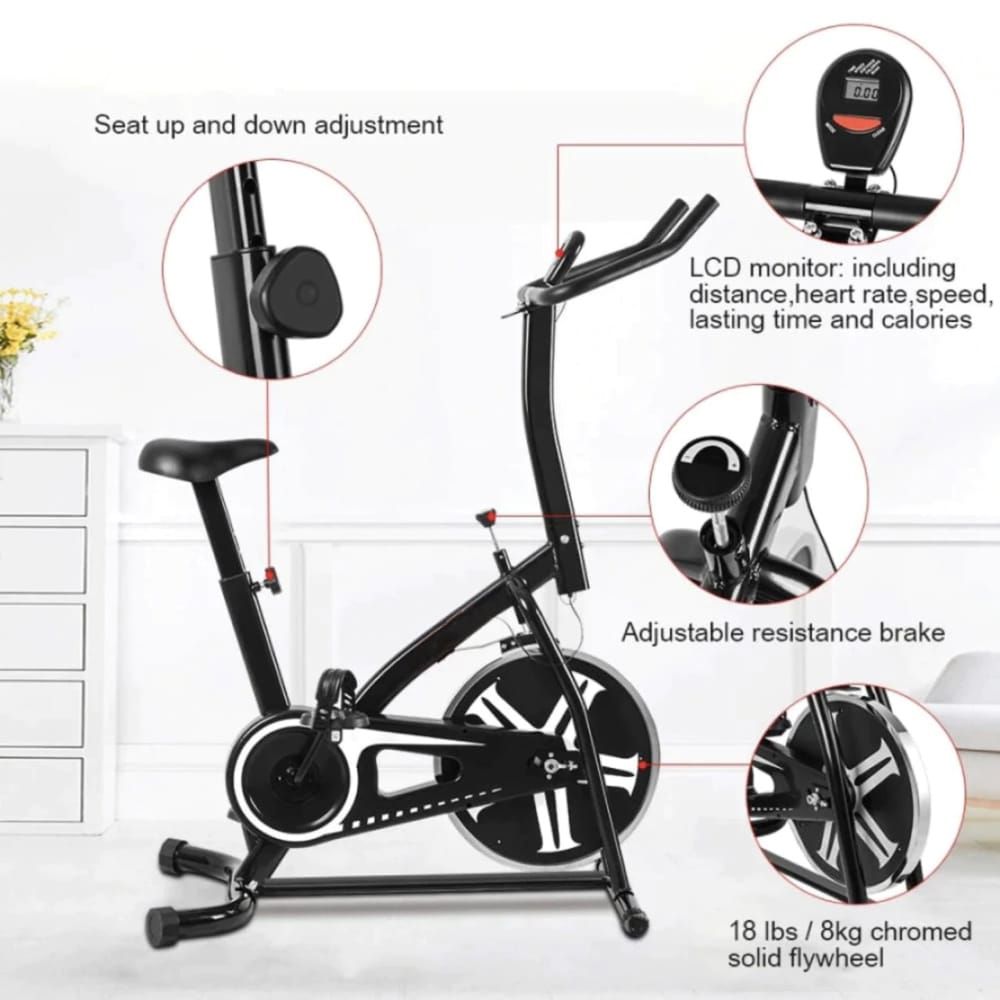 Sport-Knight® Heimtrainer Fahrrad mit Display und Handyhalterung