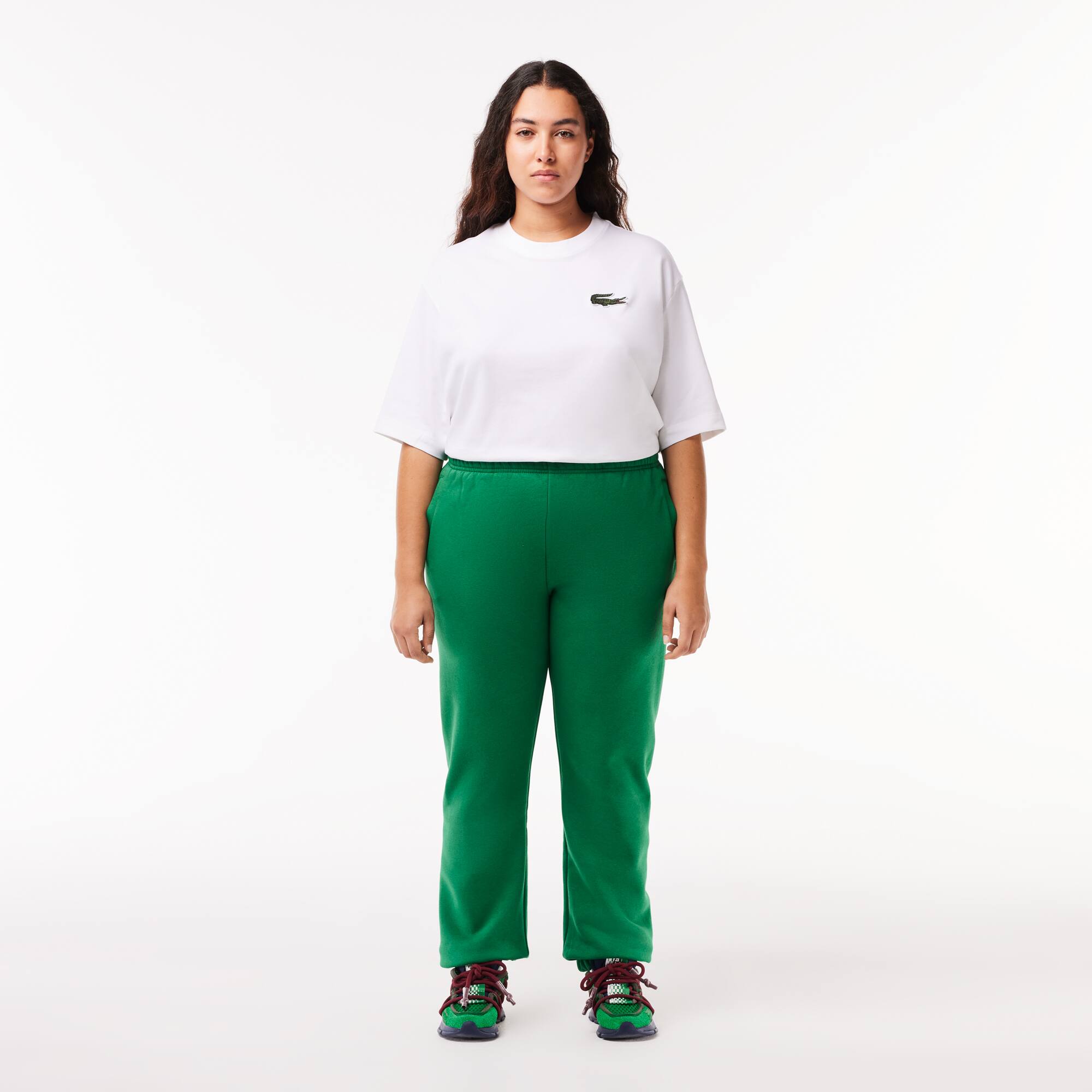Pantalon de survêtement Jogger en molleton gratté Pantalons de survêtement - Vert - Lacoste - Femme