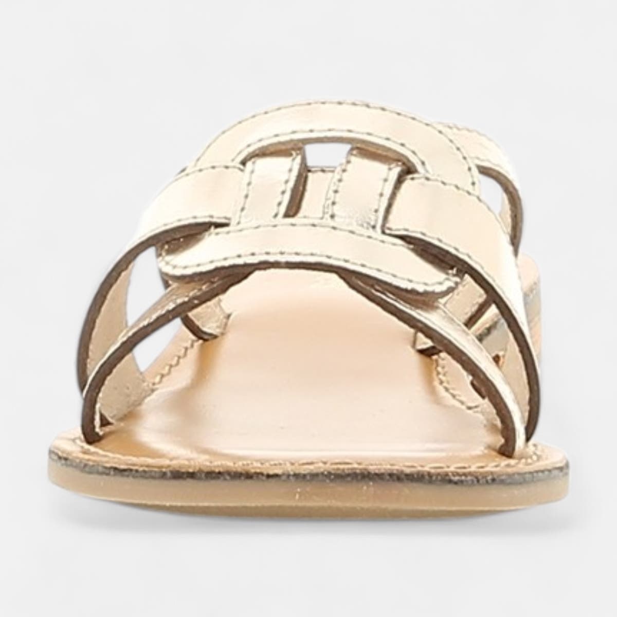 Mules Femme en cuir or