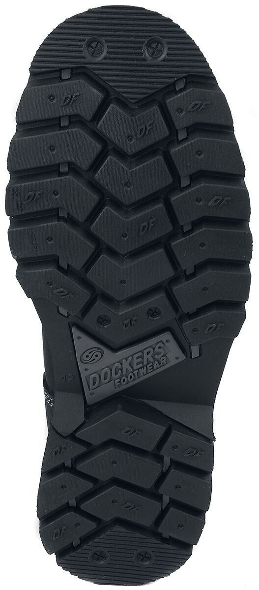 Bottines Noires | Dockers by Gerli Bottes lacées