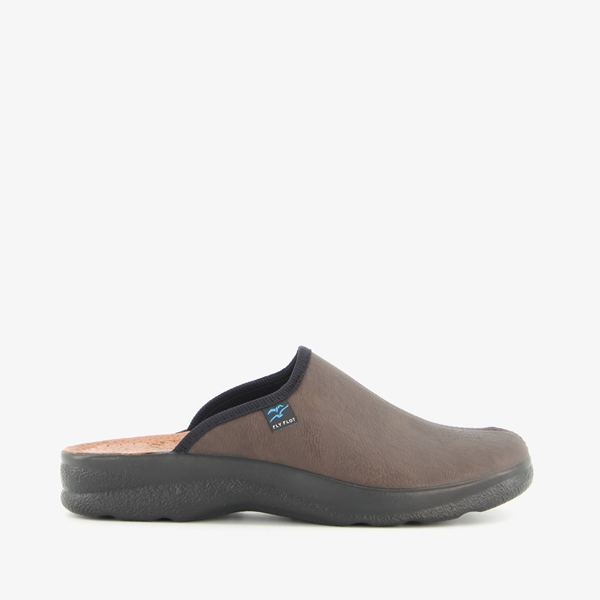 Fly Flot leren heren pantoffels bruin