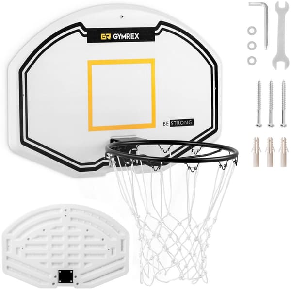 Basketballkurv med bøyle for veggmontering 61x91 cm