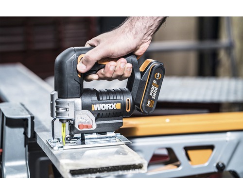 WORX 20V 80mm snoerloze decoupeerzaag WX543.9 + GRATIS bonusartikel 20V accu WA3644 (4,0Ah)