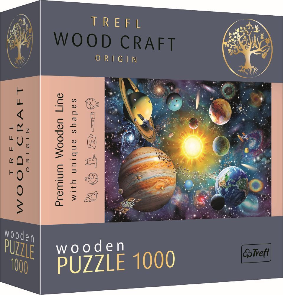 Holz Puzzle 1000  Reise durch das Sonnensystem