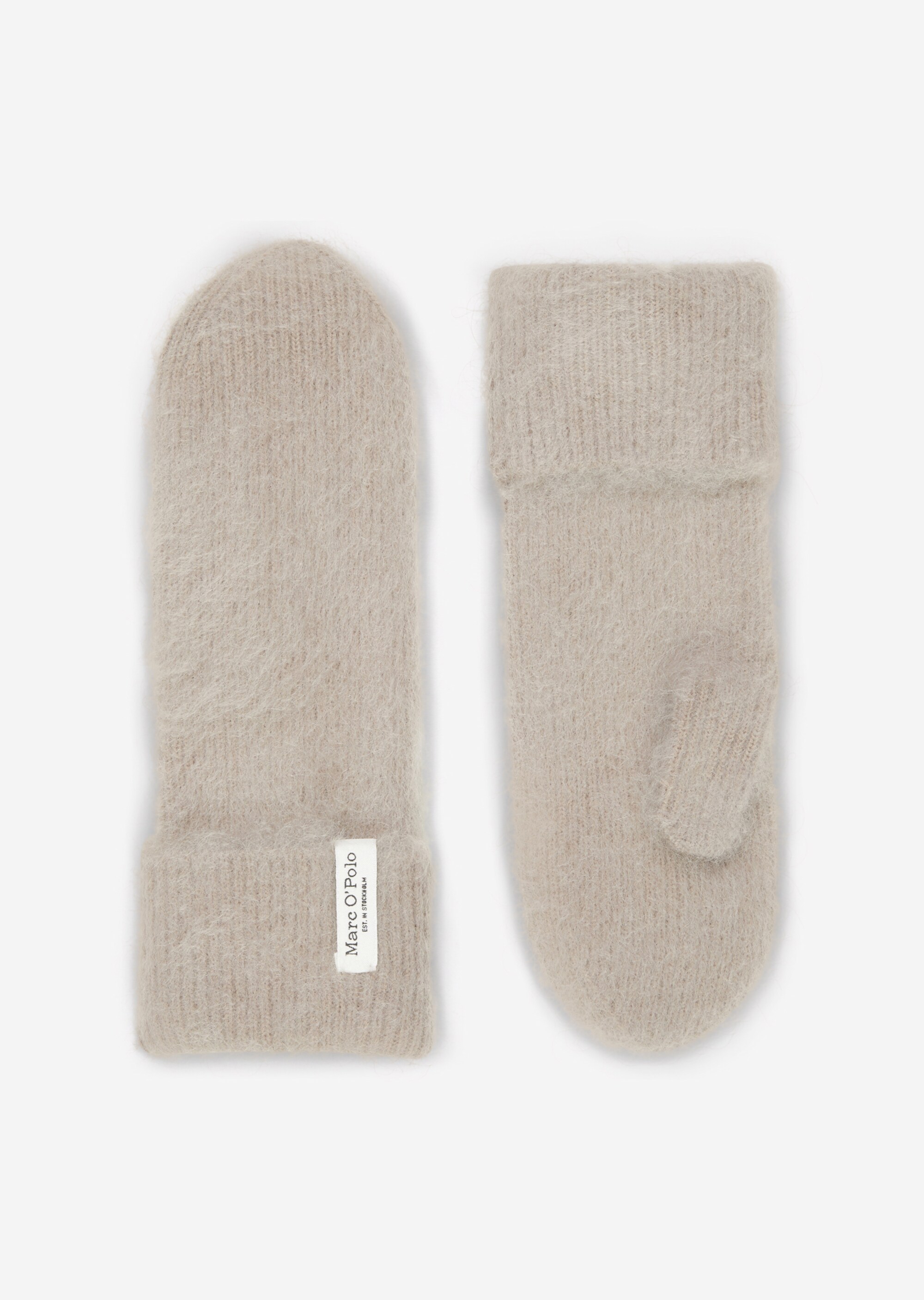 Strick-Fäustlingemit fluffiger Mohairwolle