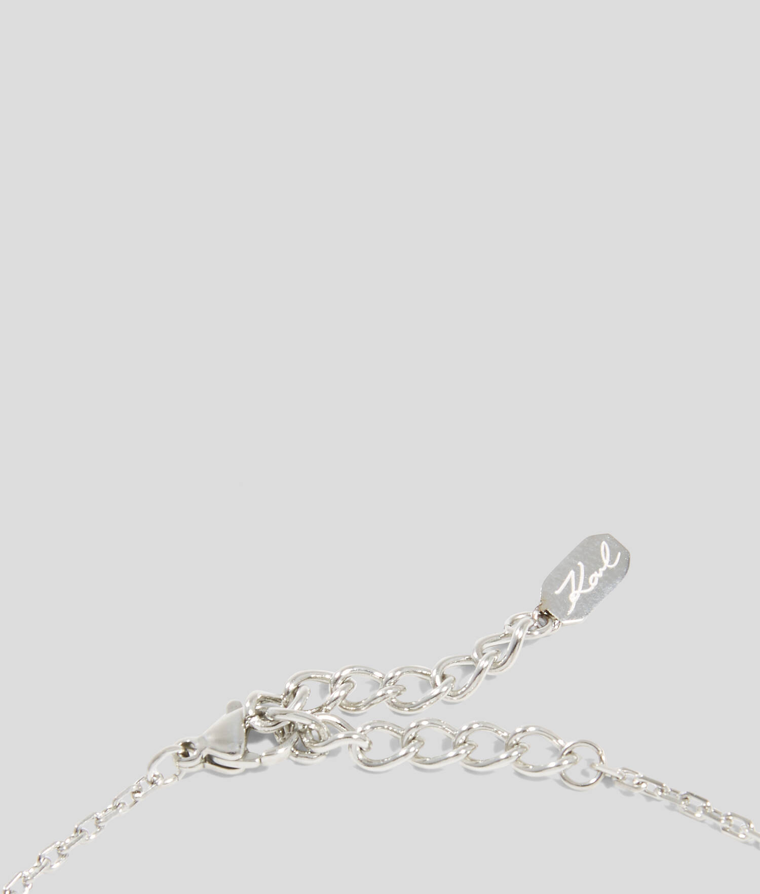 Collier à breloque pavé KARL Signature - Argent