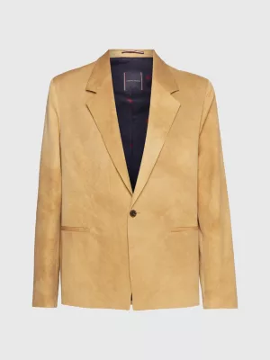 Blazer de gabardine degradê com modelagem oversized