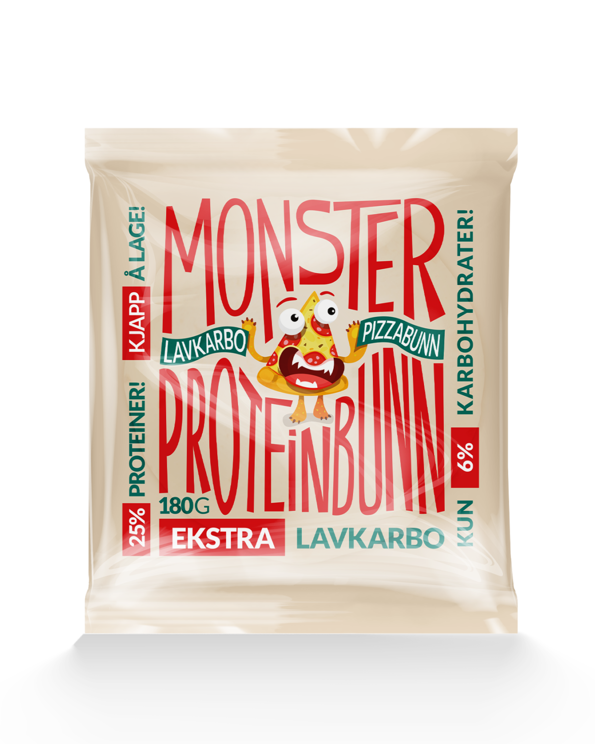 Monster Lavkarbo Pizzabunn 180g