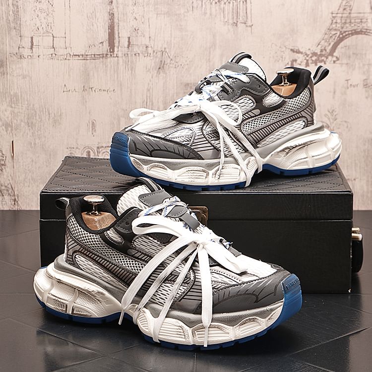Mr Ozera - Platform Panel Mesh Sneakers