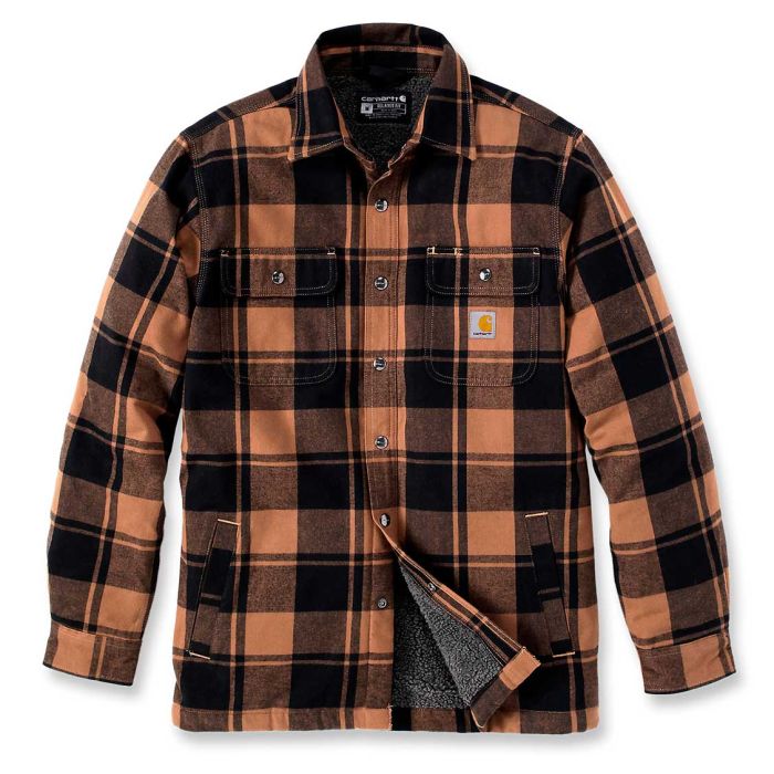 Flannel Sherpa-Lined Shirt Jacket Men skjorte/jakke