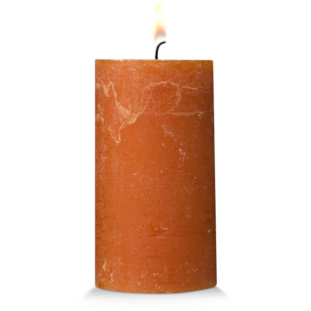 Blokker Rustieke Cilinderkaars - 7x13 cm - Cognac