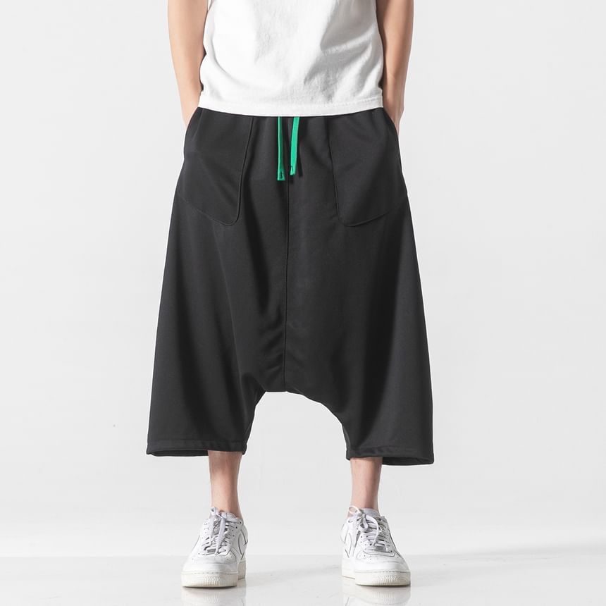 Orungeetun - Capri-broek met trekkoord en wijde pijpen