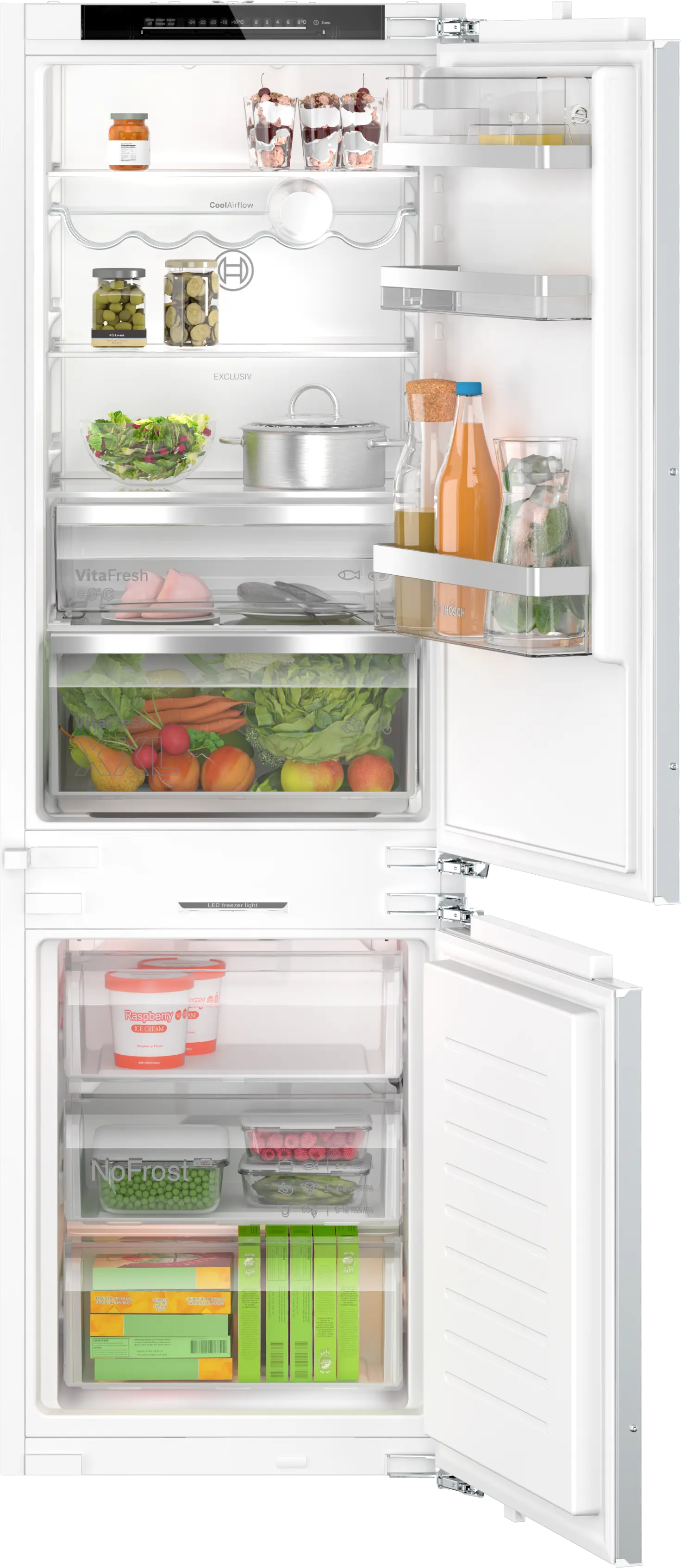 Serie 6 Inbouw koel-vriescombinatie 177.2 x 55.8 cm Vlakscharnier met SoftClose