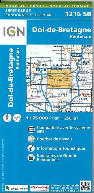 IGN - 1216 SB DOL DE BRETAGNE 1 25 000