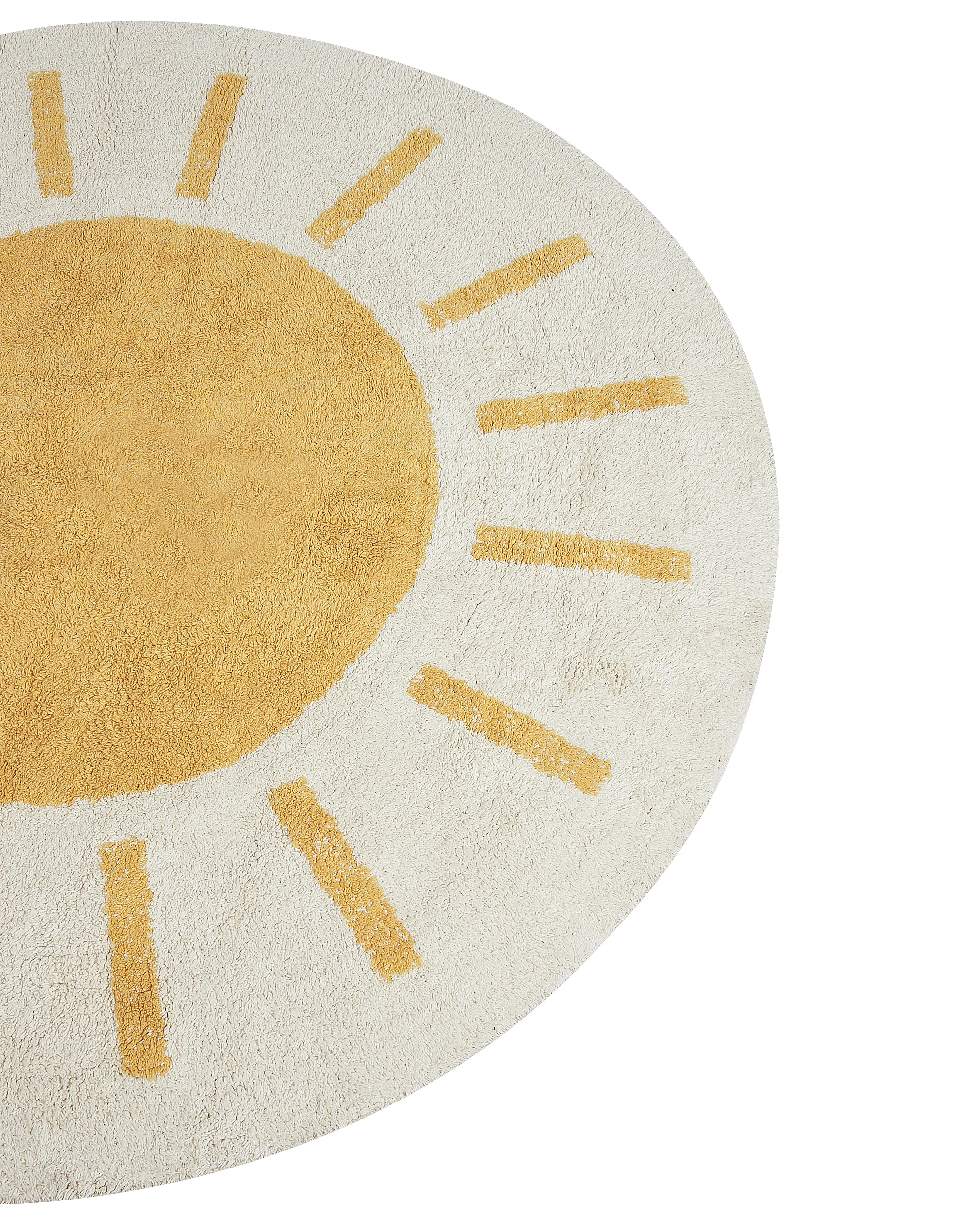 Kindervloerkleed BAIKER Beige ø 140 cm Katoen