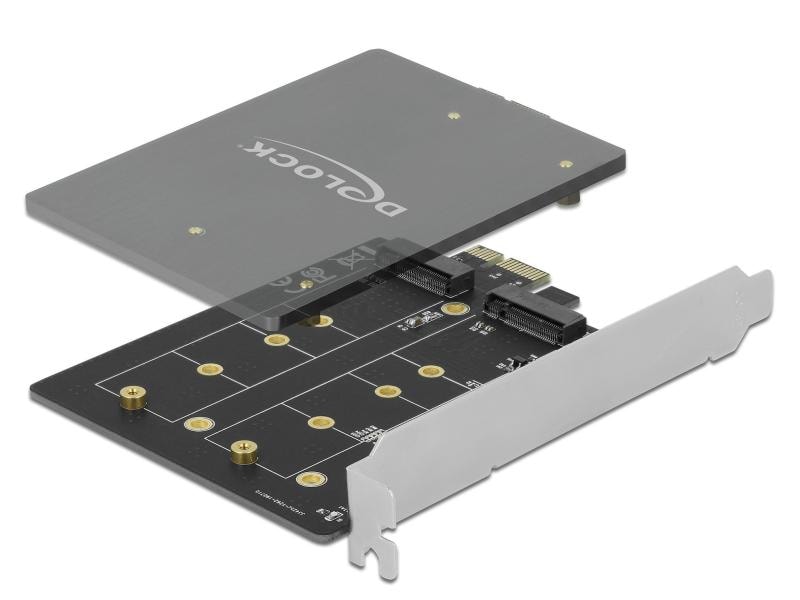 Delock Host Bus Adapter PCIe x1 Karte zu 2x M.2 Key B bootf Delock PCI Express x1 Karte zu 2 x intern M.2 Key B