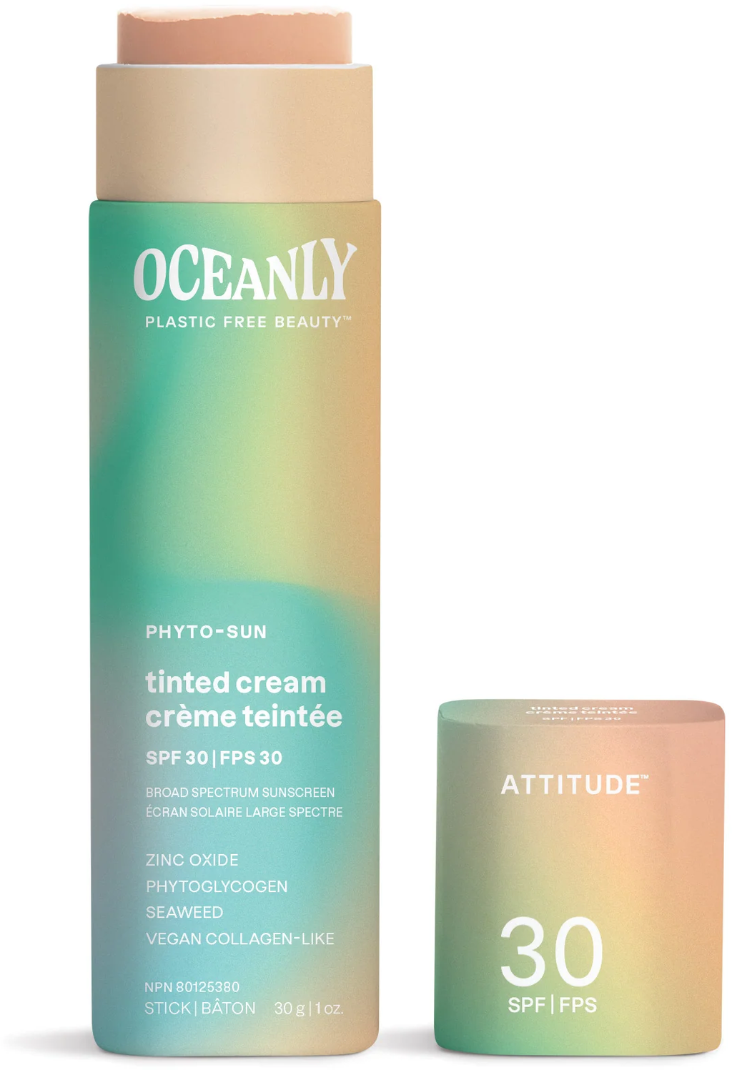 ATTITUDE  Oceanly - PHYTO-SUN Tinted Moisturizing Sunscreen SPF 30, 30 g
