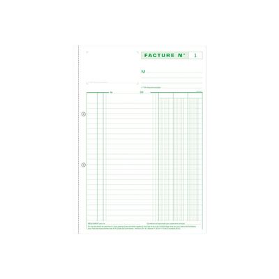 Exacompta - 5 Manifolds Carnets de factures - 50 tripli - A4