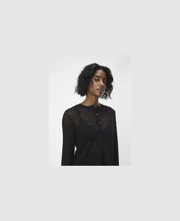 Object OBJHELENA L/S CARDIGAN 134 Black