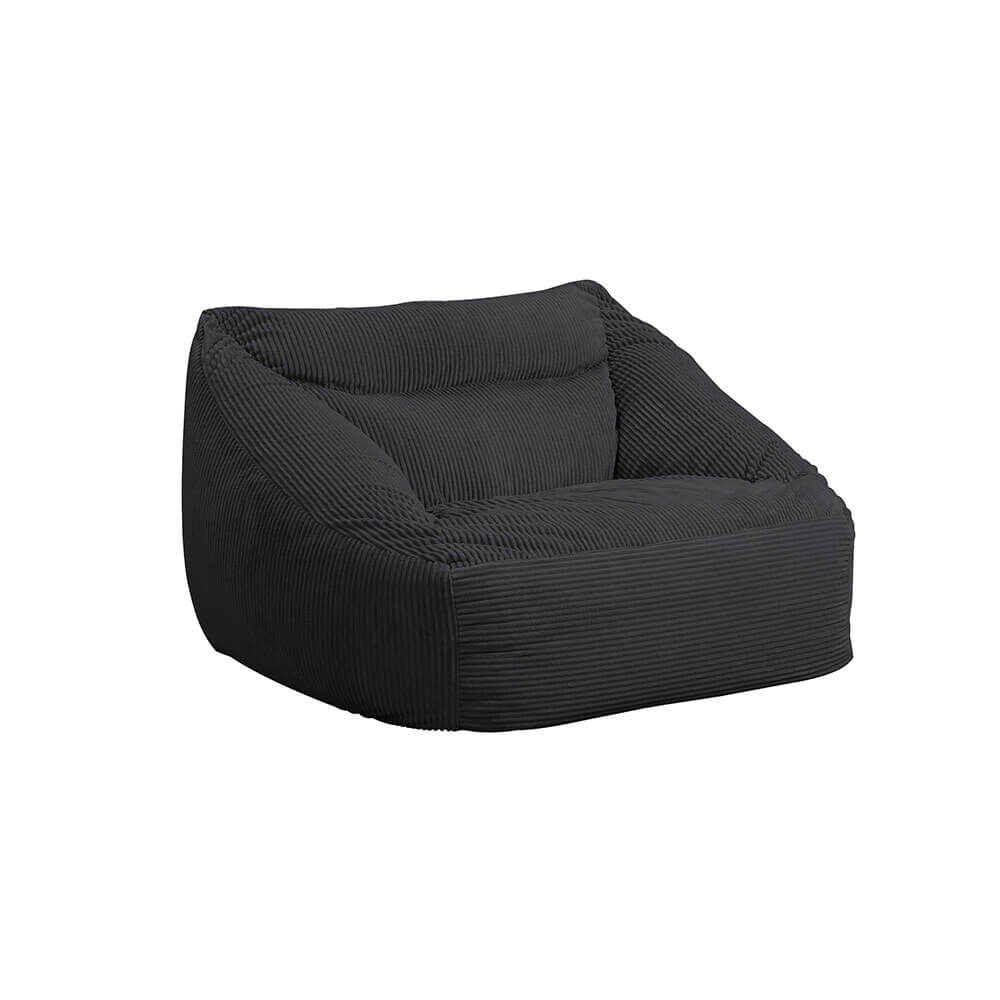 HOME DELUXE Zitzak Fauteuil - Ribfluweel - Antraciet