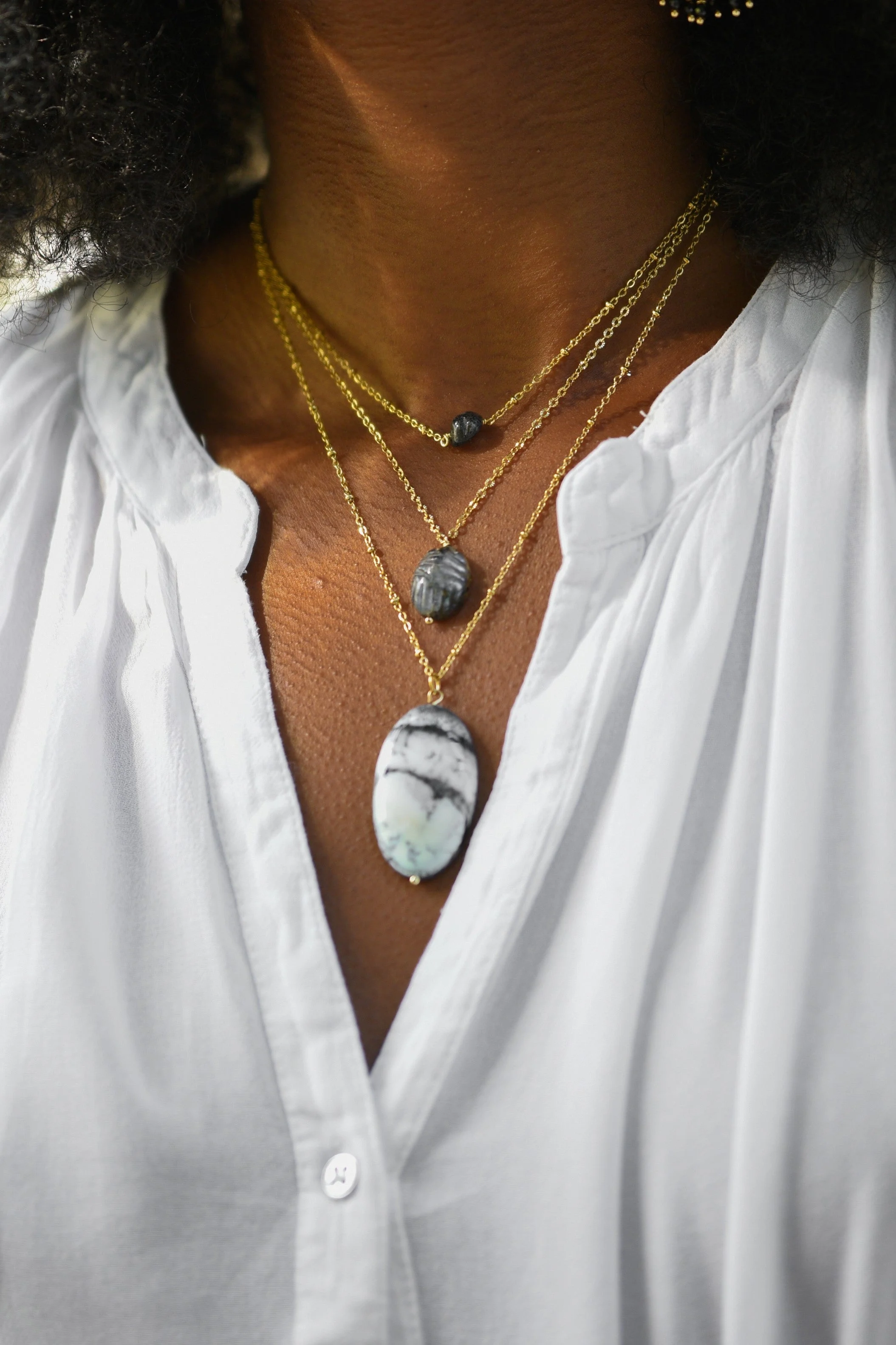 BILLIE - Collier diopside | Vert