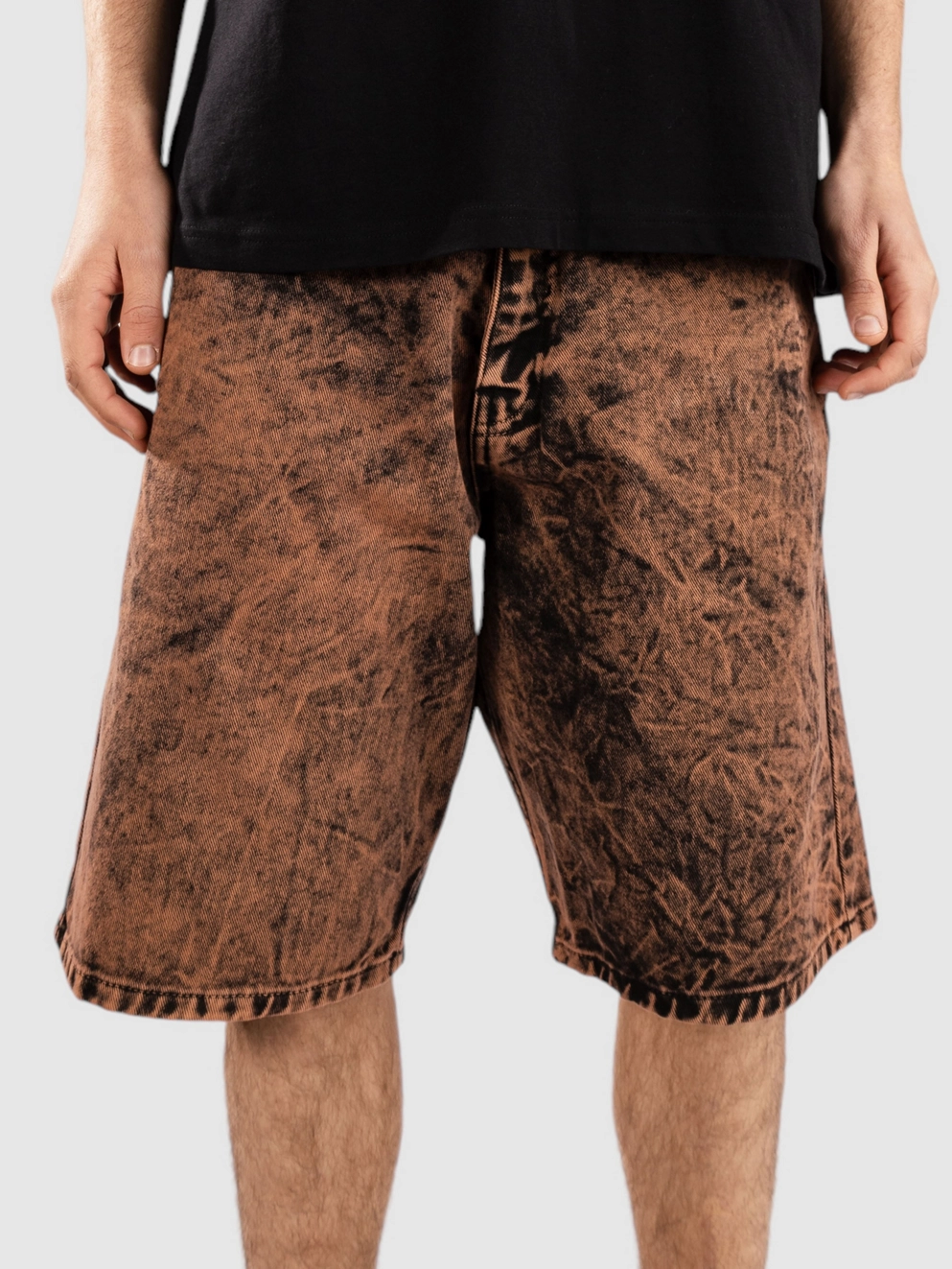 Blue Flowers Evolve - Eco Shorts brown wash