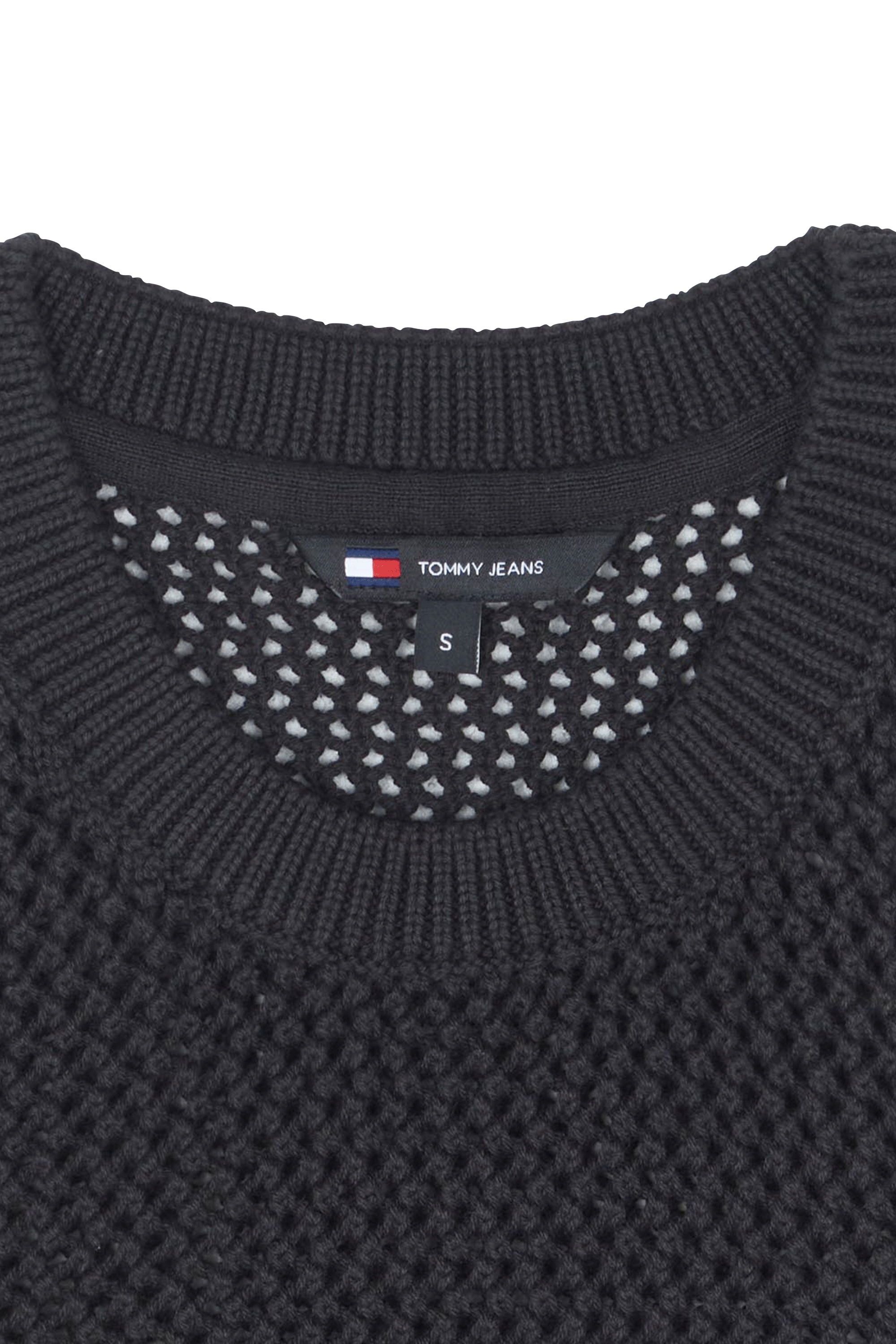 TOMMY JEANS Top TJW OPEN STITCH FLAG Noir